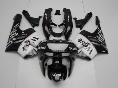Negro Blanco West Carenado Moto Kawasaki ZX9R 94-97
