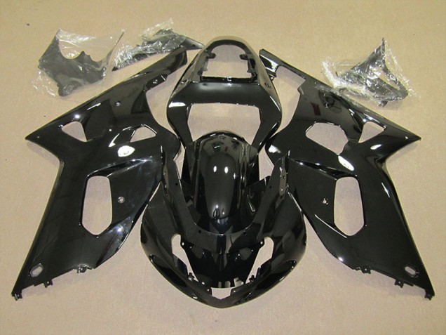 Negro Carenado Moto Suzuki GSXR 600 K1 K2 K3 01-03 Negro Carenado Moto Suzuki GSXR 600 K1 K2 K3 01-03