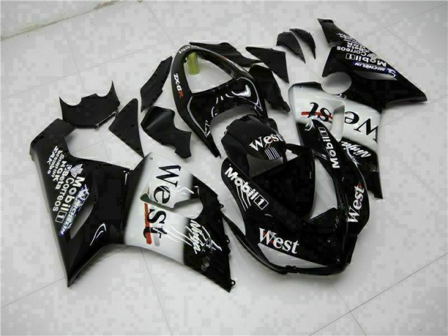 Negro Kit Completo Carenado Moto Kawasaki ZX6R 05-06