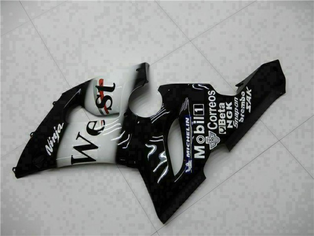 Negro Kit Completo Carenado Moto Kawasaki ZX6R 05-06