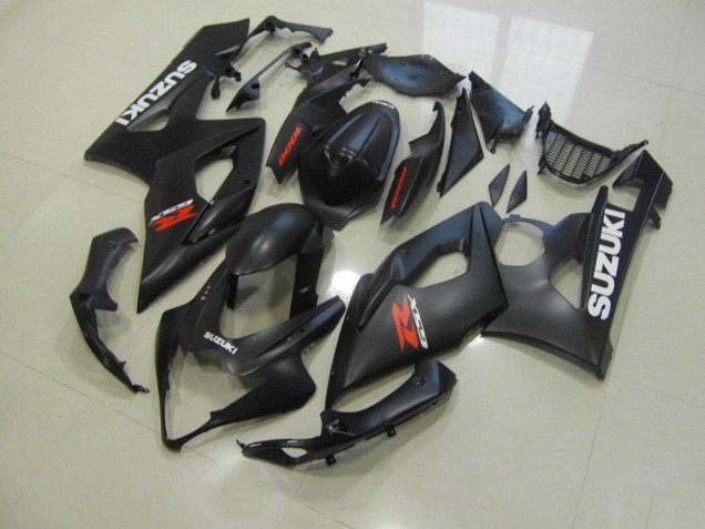 Negro Mate con Blanco Calcomanías Carenado Moto Suzuki GSXR 1000 K5 05-06