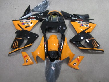 Negro Naranja 3M Monster Carenado Moto Kawasaki ZX10R 03-05