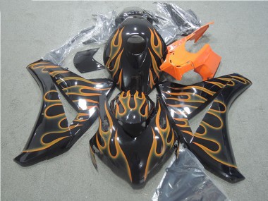 Negro Naranja Llama Carenado Moto Honda CBR 1000 RR 08-11