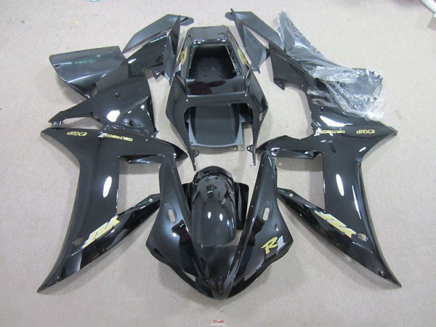 Negro Oro Calcomanías Carenado Moto Yamaha R1 02-03