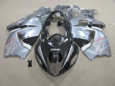 Negro Plata Carenado Moto Suzuki GSXR 1300 Hayabusa 96-07