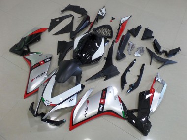 Negro Plata Rojo Plástica Moto Aprilia RS4 50 125 11-18