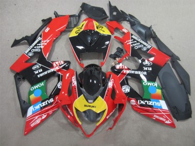 Negro Rojo Amarillo Carenado Moto Suzuki GSXR 1000 K5 05-06