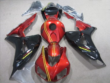 Negro Rojo Amarillo Kit Carenado Inyección Honda CBR 1000 RR 06-07