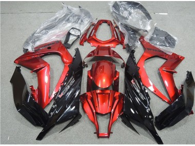 Negro Rojo Carenado Moto Kawasaki ZX10R 11-15