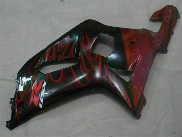 Negro Rojo Carenado Moto Suzuki GSXR 600 / 750 K1 K2 K3 01-03