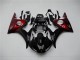 Negro Rojo Carenado Moto Yamaha R6 03-05
