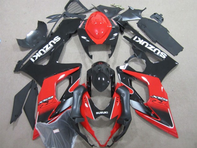Negro Rojo Inyección Kit Carenado Moto Suzuki GSXR 1000 K5 05-06 Negro Rojo Inyección Kit Carenado Moto Suzuki GSXR 1000 K5 05-06