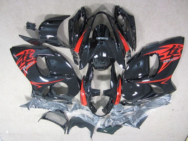 Negro Rojo Inyección Kit Carenado Moto Suzuki GSXR 1300 Hayabusa 08-19 Negro Rojo Inyección Kit Carenado Moto Suzuki GSXR 1300 Hayabusa 08-19