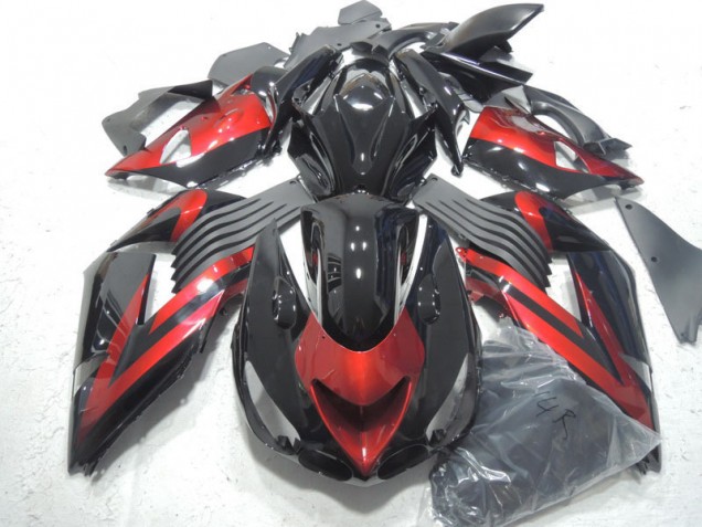 Negro Rojo Inyección Kits Carenado Moto Kawasaki ZX14R ZZR 1400 06-11 Negro Rojo Inyección Kits Carenado Moto Kawasaki ZX14R ZZR 1400 06-11