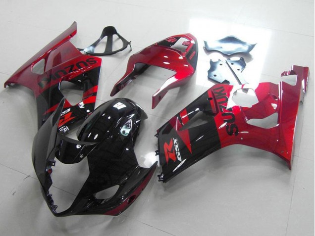 Negro Rojo Kits Carenado Moto Suzuki GSXR 1000 K3 03-04