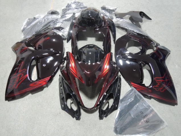 Negro Rojo Kits Carenado Moto Suzuki GSXR 1300 Hayabusa 08-19 Negro Rojo Kits Carenado Moto Suzuki GSXR 1300 Hayabusa 08-19