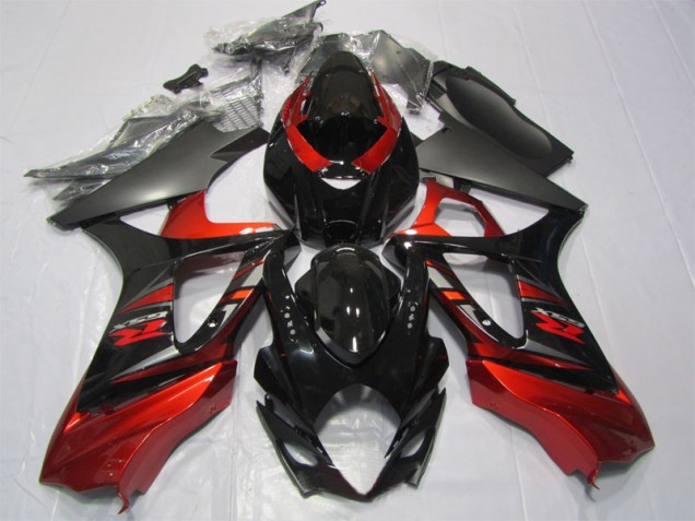 Negro Rojo Kits Completo Carenado Moto ABS Suzuki GSXR 1000 K7 07-08 Negro Rojo Kits Completo Carenado Moto ABS Suzuki GSXR 1000 K7 07-08