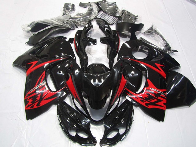 Negro Rojo Kits Completo Carenado Moto Suzuki GSXR 1300 Hayabusa 08-19 Negro Rojo Kits Completo Carenado Moto Suzuki GSXR 1300 Hayabusa 08-19
