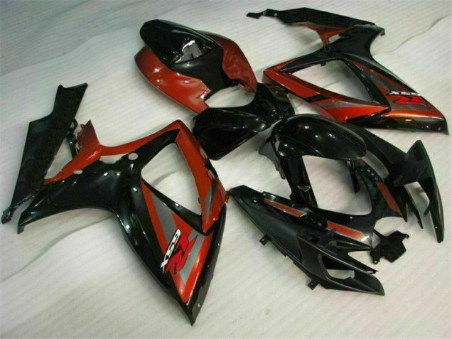 Negro Rojo Kits Completo Carenado Moto Suzuki GSXR 600 / 750 K6 06-07 Negro Rojo Kits Completo Carenado Moto Suzuki GSXR 600 / 750 K6 06-07