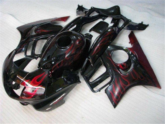 Negro Rojo Llama ABS Moto Plástico Honda CBR 600 F3 95-98
