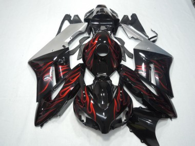 Negro Rojo Llama Kit Carenado Moto Honda CBR 1000 RR 04-05