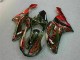 Negro Rojo Llama Kit Carenado Moto Kawasaki ZX6R 07-08