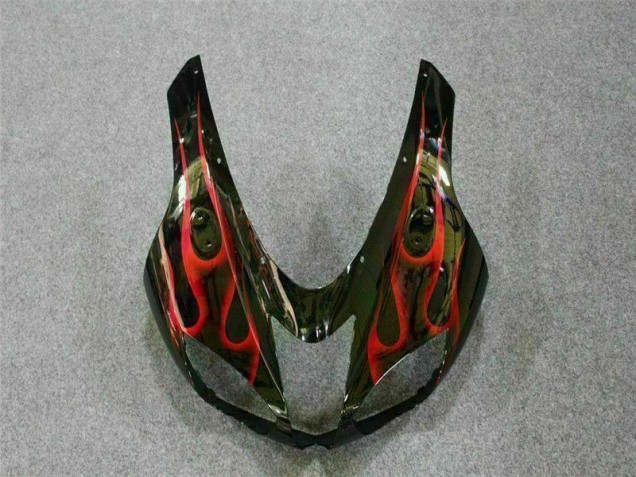 Negro Rojo Llama Kit Carenado Moto Kawasaki ZX6R 07-08