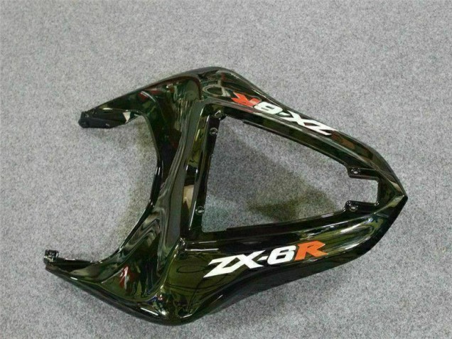 Negro Rojo Llama Kit Carenado Moto Kawasaki ZX6R 07-08