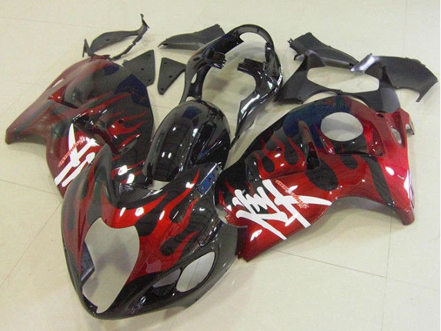 Negro Rojo Llama Kits Carenado Moto Suzuki GSXR 1300 Hayabusa 96-07 Negro Rojo Llama Kits Carenado Moto Suzuki GSXR 1300 Hayabusa 96-07