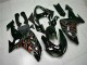 Negro Rojo Llama Kits Completo Carenado Moto Kawasaki ZX10R 06-07