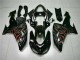 Negro Rojo Llama Kits Completo Carenado Moto Kawasaki ZX10R 06-07