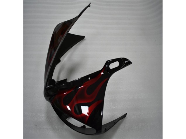 Negro Rojo Llama Plástico Moto Yamaha R6 03-05
