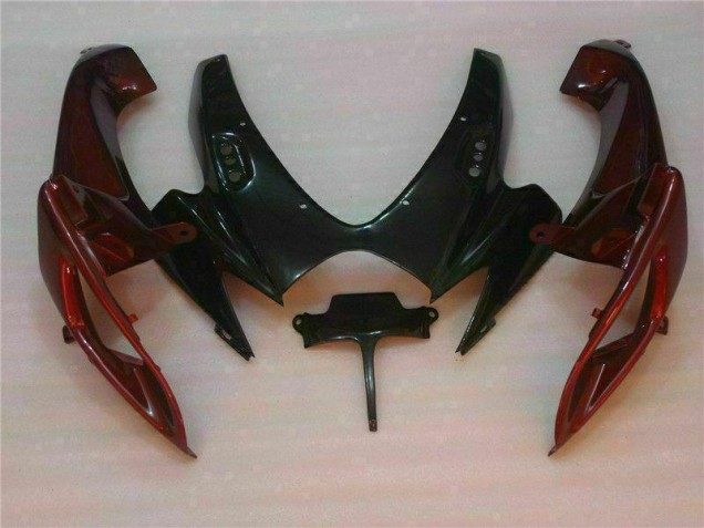 Negro Rojo Plástica Moto Suzuki GSXR 600 / 750 K6 06-07 Negro Rojo Plástica Moto Suzuki GSXR 600 / 750 K6 06-07