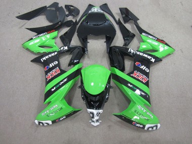 Negro Verde Carenado Moto Kawasaki ZX10R 08-10