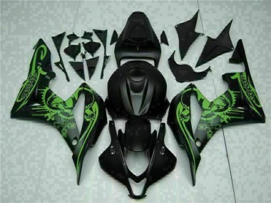 Negro Verde Carenado & Plástico Moto Honda CBR 600 RR 07-08