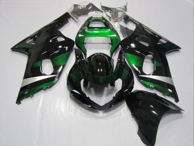 Negro Verde Inyección Kit Carenado Moto Suzuki GSXR 600 K1 K2 K3 01-03