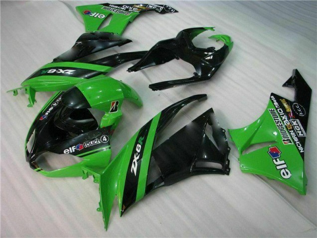 Negro Verde Kits Completo Carenado Moto Kawasaki ZX6R 09-12 Negro Verde Kits Completo Carenado Moto Kawasaki ZX6R 09-12