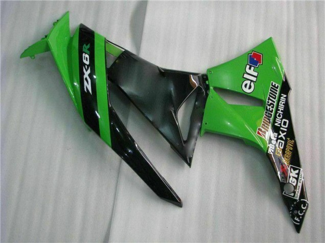 Negro Verde Kits Completo Carenado Moto Kawasaki ZX6R 09-12 Negro Verde Kits Completo Carenado Moto Kawasaki ZX6R 09-12