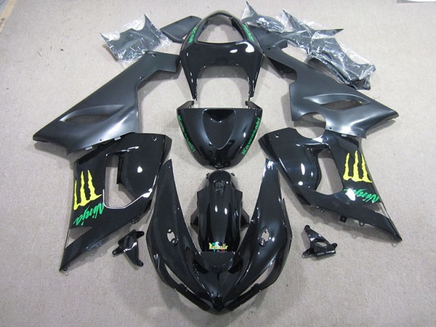 Negro Verde Ninja Carenado Moto Kawasaki ZX6R 05-06 Negro Verde Ninja Carenado Moto Kawasaki ZX6R 05-06