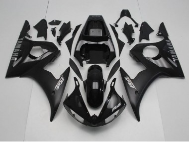 Negro con Plata Calcomanías Carenado Moto Yamaha R6 03-05