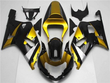 Oro Negro Carenado Moto Suzuki GSXR 600 / 750 K1 K2 K3 01-03