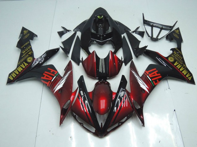 Oscuro Brillante Negro Carenado Moto Yamaha R1 07-08