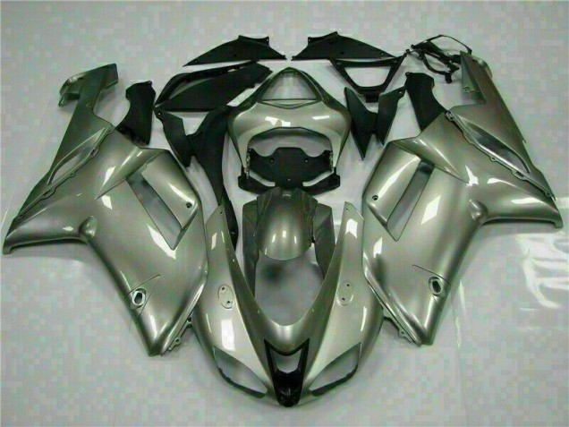 Plata ABS Kits Carenado Moto Kawasaki ZX6R 07-08 Plata ABS Kits Carenado Moto Kawasaki ZX6R 07-08