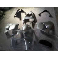 Plata Brillante Negro Kits Completo Carenado Moto Kawasaki ZX9R 02-03