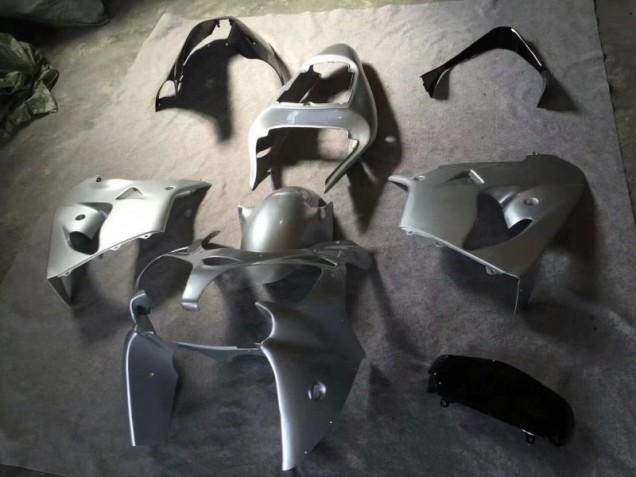 Plata Brillante Negro Kits Completo Carenado Moto Kawasaki ZX9R 02-03 Plata Brillante Negro Kits Completo Carenado Moto Kawasaki ZX9R 02-03