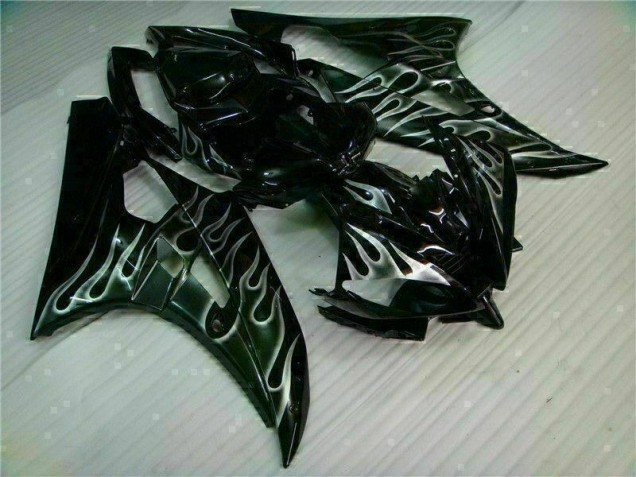 Plata Llama Negro Carenado Moto Yamaha R6 06-07