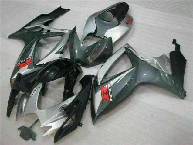 Plata Negro Carenado Moto Suzuki GSXR 600 / 750 K6 06-07 Plata Negro Carenado Moto Suzuki GSXR 600 / 750 K6 06-07