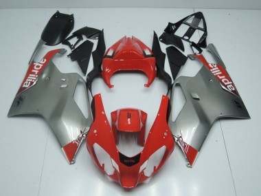 Plata & Rojo Carenado Moto Aprilia RSV 1000 03-06