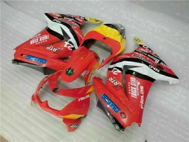 Rojo Amarillo Carenado Moto Kawasaki EX250 08-12 Rojo Amarillo Carenado Moto Kawasaki EX250 08-12