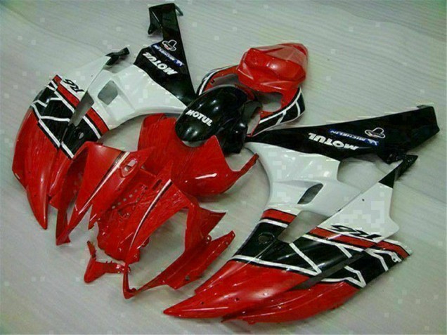 Rojo Blanco ABS Kits Carenado Moto Yamaha R6 06-07